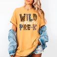 Wild About Pre-K Teacher Student First Day Of Kindergarten Women's Comfort Colors T-Shirt Mustard Wild About Pre-K Teacher Student First Day Of Kindergarten Women's Comfort Colors T-Shirt Mustard