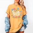 Wildflower 4th Fourth Grade Floral Back To School Teacher Women's Comfort Colors T-Shirt Mustard Wildflower 4th Fourth Grade Floral Back To School Teacher Women's Comfort Colors T-Shirt Mustard