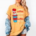 I Will Drink Coffee Here Or There Teacher Teaching Women's Comfort Colors T-Shirt Mustard I Will Drink Coffee Here Or There Teacher Teaching Women's Comfort Colors T-Shirt Mustard