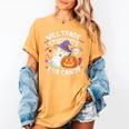 Will Trade Students For Candy Halloween Teacher Women's Comfort Colors T-Shirt Mustard
