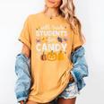 Will Trade Students For Candy Teacher Cute Halloween Women's Comfort Colors T-Shirt Mustard Will Trade Students For Candy Teacher Cute Halloween Women's Comfort Colors T-Shirt Mustard