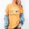 Will Trade Students For Candy Teacher Halloween Costume Tee Women's Comfort Colors T-Shirt Mustard Will Trade Students For Candy Teacher Halloween Costume Tee Women's Comfort Colors T-Shirt Mustard