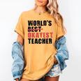 World's Best Okayest Teacher ACY025a For Men Women Women's Comfort Colors T-Shirt Mustard World's Best Okayest Teacher ACY025a For Men Women Women's Comfort Colors T-Shirt Mustard