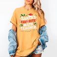 Xmas Lighting Santa's Favorite Math Teacher Christmas Women's Comfort Colors T-Shirt Mustard Xmas Lighting Santa's Favorite Math Teacher Christmas Women's Comfort Colors T-Shirt Mustard