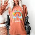 100th Day Of School Rainbow Happy 100 Days Smarter Teacher Women's Comfort Colors T-Shirt Yam 100th Day Of School Rainbow Happy 100 Days Smarter Teacher Women's Comfort Colors T-Shirt Yam