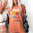 100th Day Of School Teachers Kids Child Happy 100 Days Women's Comfort Colors T-Shirt Yam