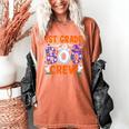 1st Grade Boo Crew First Grade Teacher Kids Happy Halloween Women's Comfort Colors T-Shirt Yam