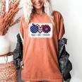 American Flag Teach Love Freedom Preschool Teacher 4th July Women's Comfort Colors T-Shirt Yam