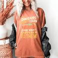 Back To School Dinosaur Social Studies Teacher Student Women's Comfort Colors T-Shirt Yam