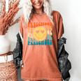 Back To School Groovy Smile Preschool Teachers Students Kids Women's Comfort Colors T-Shirt Yam