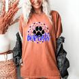 Blue Bobcats School Spirit Coquette Bow Mascot Teacher Women's Comfort Colors T-Shirt Yam