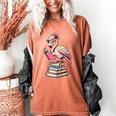 Book Lover Cute Flamingo Reading Teacher Librarian Women Women's Comfort Colors T-Shirt Yam