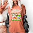 Chillin With My Pre-K Snowmies Christmas Teacher Xmas Women's Comfort Colors T-Shirt Yam