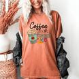 Coffee Gives Me Teacher Power Teacher Elementary Women Women's Comfort Colors T-Shirt Yam