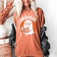 Cute Ghost Book Reading Books Lover Retro Halloween Teacher Women's Comfort Colors T-Shirt Yam