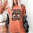 Cute Ghost Book Reading Books Lover Spooky Teacher Halloween Women's Comfort Colors T-Shirt Yam