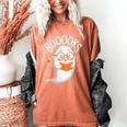 Cute Ghost Book Reading Halloween Teacher Women's Comfort Colors T-Shirt Yam Cute Ghost Book Reading Halloween Teacher Women's Comfort Colors T-Shirt Yam
