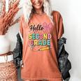 Cute Hello Second Grade Back To School Coquette Teacher Girl Women's Comfort Colors T-Shirt Yam