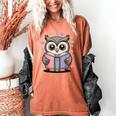 Cute Reading Owl Book Lover Teacher Librarian Bookworm Women's Comfort Colors T-Shirt Yam Cute Reading Owl Book Lover Teacher Librarian Bookworm Women's Comfort Colors T-Shirt Yam
