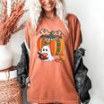 Fall Book Pumpkin Books Ghost Reading Halloween Teacher Women's Comfort Colors T-Shirt Yam Fall Book Pumpkin Books Ghost Reading Halloween Teacher Women's Comfort Colors T-Shirt Yam