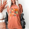 Fall In Love With Reading Autumn Thanksgiving Shirt Teacher Women's Comfort Colors T-Shirt Yam Fall In Love With Reading Autumn Thanksgiving Shirt Teacher Women's Comfort Colors T-Shirt Yam