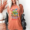 Feed The Reading Monster Halloween Teacher Women's Comfort Colors T-Shirt Yam Feed The Reading Monster Halloween Teacher Women's Comfort Colors T-Shirt Yam