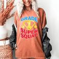 Grade 1 Super Squad Superhero Teacher Team Women's Comfort Colors T-Shirt Yam Grade 1 Super Squad Superhero Teacher Team Women's Comfort Colors T-Shirt Yam