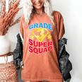 Grade 3 Super Squad Superhero Teacher Team Men Women Girls Kids Women's Comfort Colors T-Shirt Yam