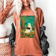 Groovy Ghost Reading Book Cat Halloween Ghost Teacher Women's Comfort Colors T-Shirt Yam Groovy Ghost Reading Book Cat Halloween Ghost Teacher Women's Comfort Colors T-Shirt Yam