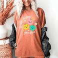 Groovy Happy To See Your Face Teacher School Appreciation Women's Comfort Colors T-Shirt Yam Groovy Happy To See Your Face Teacher School Appreciation Women's Comfort Colors T-Shirt Yam