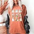 Halloween Ghost Music Teacher Playing Instruments Women's Comfort Colors T-Shirt Yam Halloween Ghost Music Teacher Playing Instruments Women's Comfort Colors T-Shirt Yam