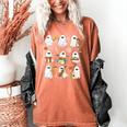 Halloween Ghost Playing Musical Instruments Music Teacher Women's Comfort Colors T-Shirt Yam Halloween Ghost Playing Musical Instruments Music Teacher Women's Comfort Colors T-Shirt Yam