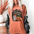 Halloween Teacher Phonemes Graphemes Caffeine Coffee Lover Women's Comfort Colors T-Shirt Yam Halloween Teacher Phonemes Graphemes Caffeine Coffee Lover Women's Comfort Colors T-Shirt Yam