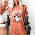 Halloween Teacher Trade Students For Candy Costume Women Women's Comfort Colors T-Shirt Yam