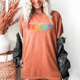 Happy Fri Yay Teacher Friday Women's Comfort Colors T-Shirt Yam Happy Fri Yay Teacher Friday Women's Comfort Colors T-Shirt Yam