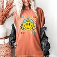 Happy To See Your Face Hippie Smile Back To School Teachers Women's Comfort Colors T-Shirt Yam