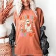 Haunted By 67 Boo Ghost Teacher 6 7 Halloween Costume Women's Comfort Colors T-Shirt Yam Haunted By 67 Boo Ghost Teacher 6 7 Halloween Costume Women's Comfort Colors T-Shirt Yam