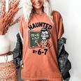 Haunted 67 Skeleton Math Teacher Halloween Costume Math Pun Women's Comfort Colors T-Shirt Yam