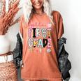 Hello First Grade Teacher Coquette Pencil Bow Back To School Women's Comfort Colors T-Shirt Yam