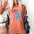 Hello TK Transitional Kindergarten Back To School Teacher Women's Comfort Colors T-Shirt Yam Hello TK Transitional Kindergarten Back To School Teacher Women's Comfort Colors T-Shirt Yam
