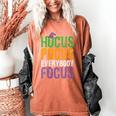 Hocus Pocus Everybody Focus Teacher Halloween Women's Comfort Colors T-Shirt Yam Hocus Pocus Everybody Focus Teacher Halloween Women's Comfort Colors T-Shirt Yam