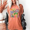 We Are Hungry For Learning Teacher Life Back To School Women's Comfort Colors T-Shirt Yam We Are Hungry For Learning Teacher Life Back To School Women's Comfort Colors T-Shirt Yam