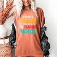 I’m Not Yelling This Is My PE School Teacher Voice I Teach Women's Comfort Colors T-Shirt Yam I’m Not Yelling This Is My PE School Teacher Voice I Teach Women's Comfort Colors T-Shirt Yam