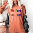 Be Kind Pride Sign Language Rainbow Teachers Interpreter ASL Women's Comfort Colors T-Shirt Yam