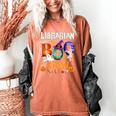 Librarian Boo Crew Teacher Student Halloween Costume Women's Comfort Colors T-Shirt Yam