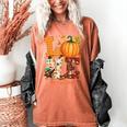 Love Preschool Teacher Turkey Thanksgiving Autumn Fall Women's Comfort Colors T-Shirt Yam