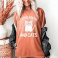 Math And Cats Apparel For Teachers Students Cat Lovers Women's Comfort Colors T-Shirt Yam