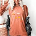 Music Note Pumpkin Fall Music Teacher Halloween Costume Women's Comfort Colors T-Shirt Yam