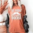 If You Mustache My Students Rock Teacher Mustache Women's Comfort Colors T-Shirt Yam