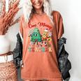 One Merry Teacher Groovy Christmas Tree Pjs Xmas Teacher Women's Comfort Colors T-Shirt Yam One Merry Teacher Groovy Christmas Tree Pjs Xmas Teacher Women's Comfort Colors T-Shirt Yam